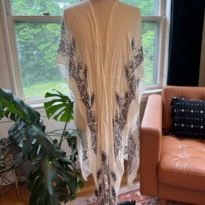 Black & White Boho Duster, One Size
